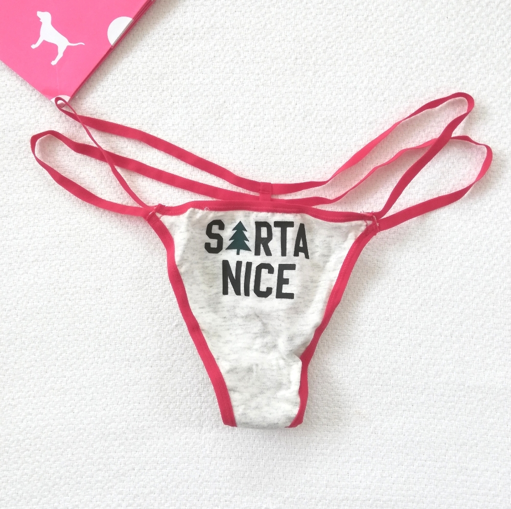 VS PINK Strappy V-string Thong Panties L